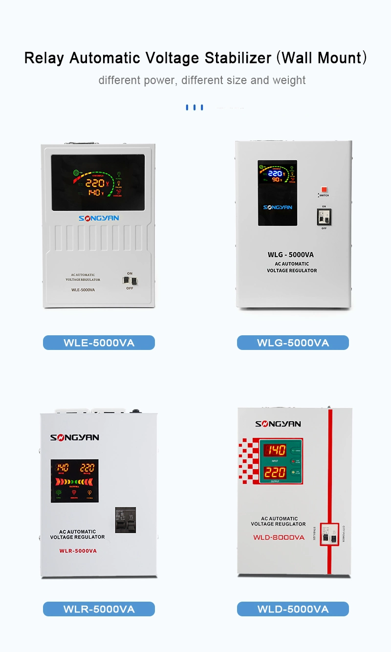 Single Phase AVR AC Current 5kVA 10kVA Automatic Voltage Stabilizer