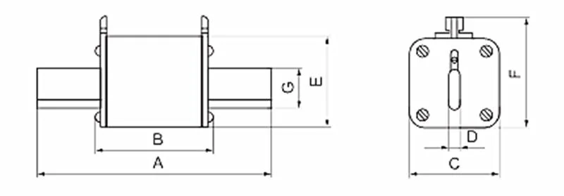 Nh00 Low Voltage 160A HRC Porcelain Ceramic Square Blade Fuse Link